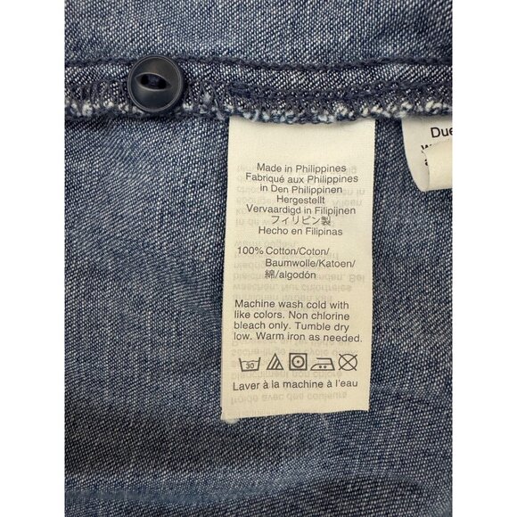 Madewell Denim Puff-Sleeve Shirtdress in Harris Wash Blue Size Small - Picture 12 of 13